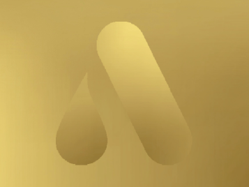 Goldenes A auf goldenem Hintergrund
